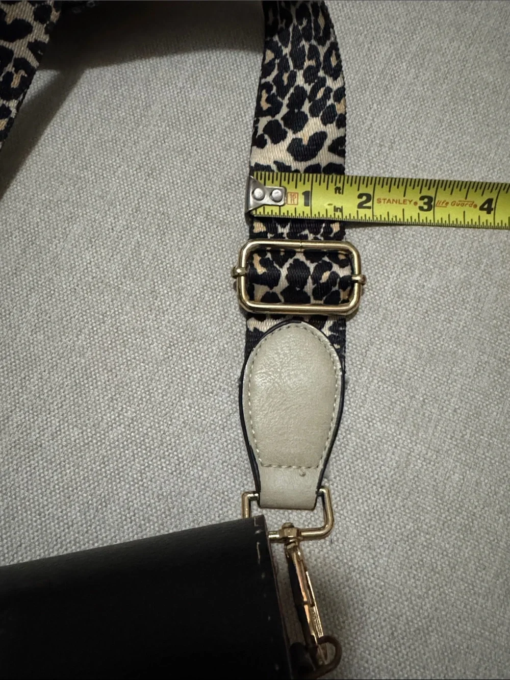 Vintage Camera Case-Repurposed To Be Crossbody Bag-Black-Animal Print Strap-GUC